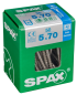 Preview: SPAX Edelstahlschraube, 5 x 70 mm, 50 Stück, Teilgewinde, Senkkopf, T-STAR plus T20, 4CUT, Edelstahl rostfrei A2, 4197000500707